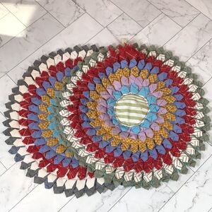 Set of 2 Handmade Trivets Wall Hanging Dragon Sonic Japanese Linen Mat